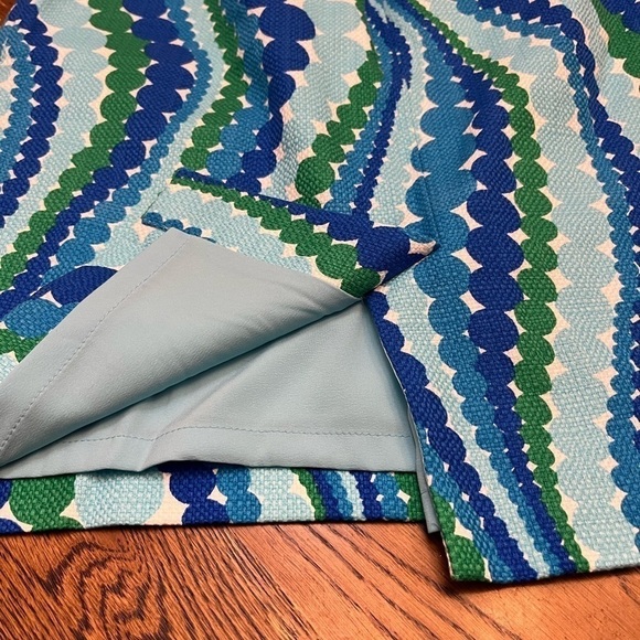 Talbots Wavy Dots Lined Skirt Size 4P EUC Hippie Boho Chic Bohemian Hippy 70s - Picture 4 of 6